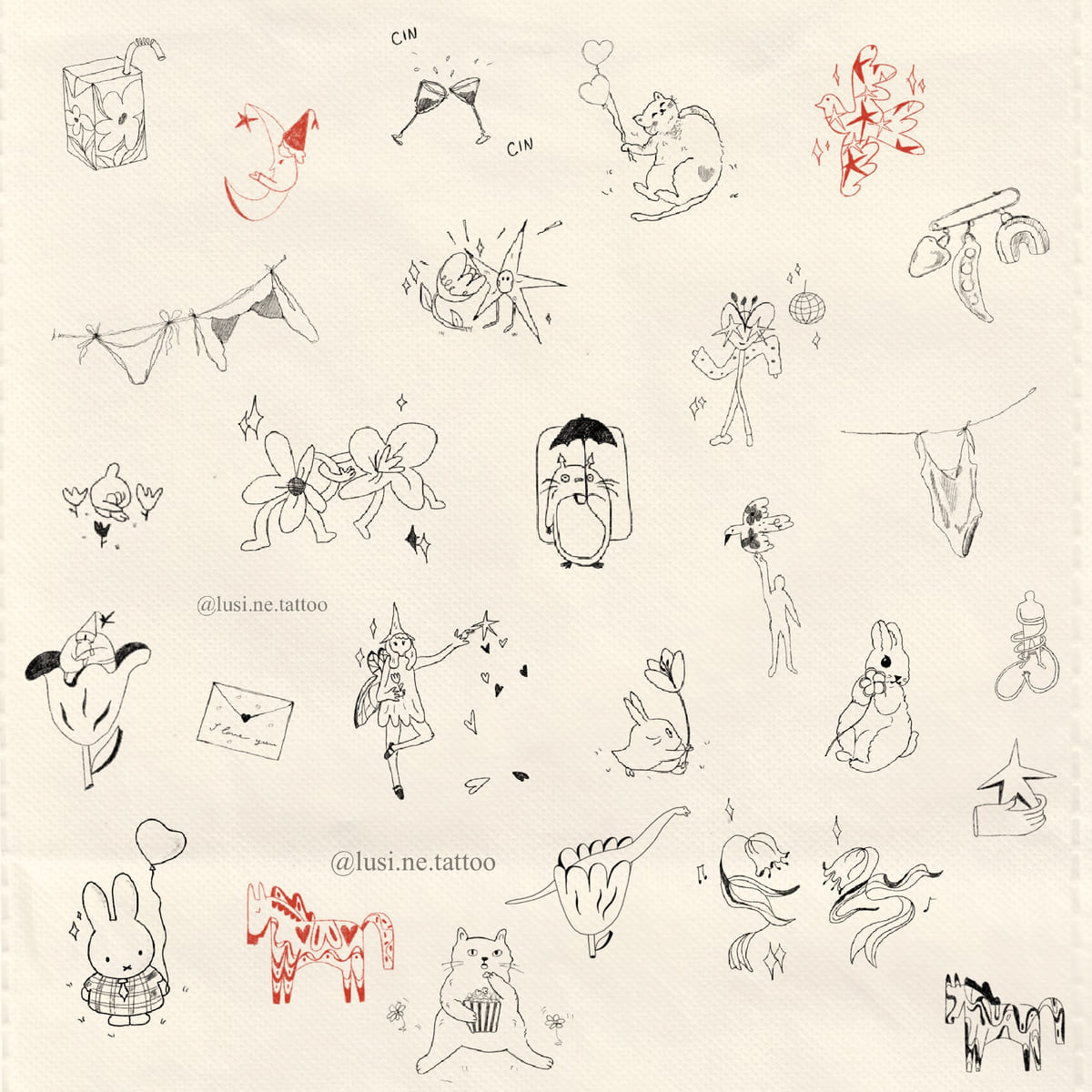 Party flash sheet with red accents