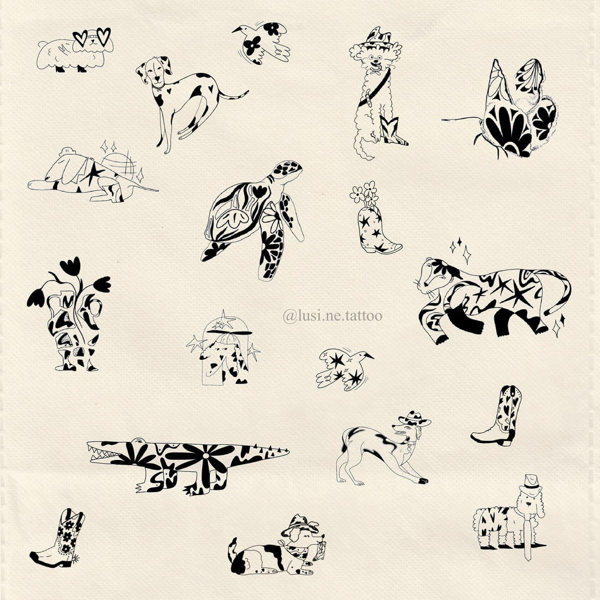 Pattern filled animals