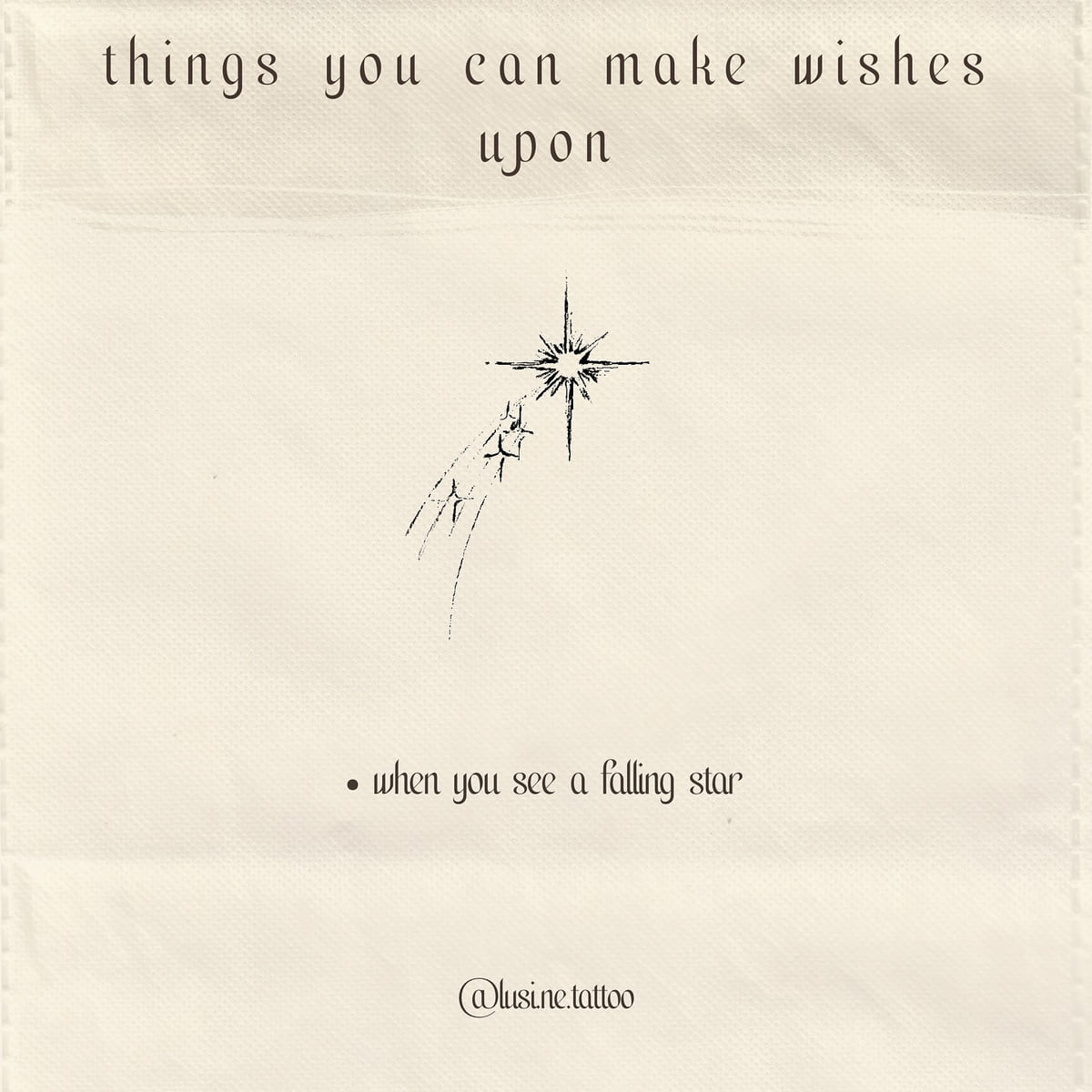 Falling star: when you see a falling star