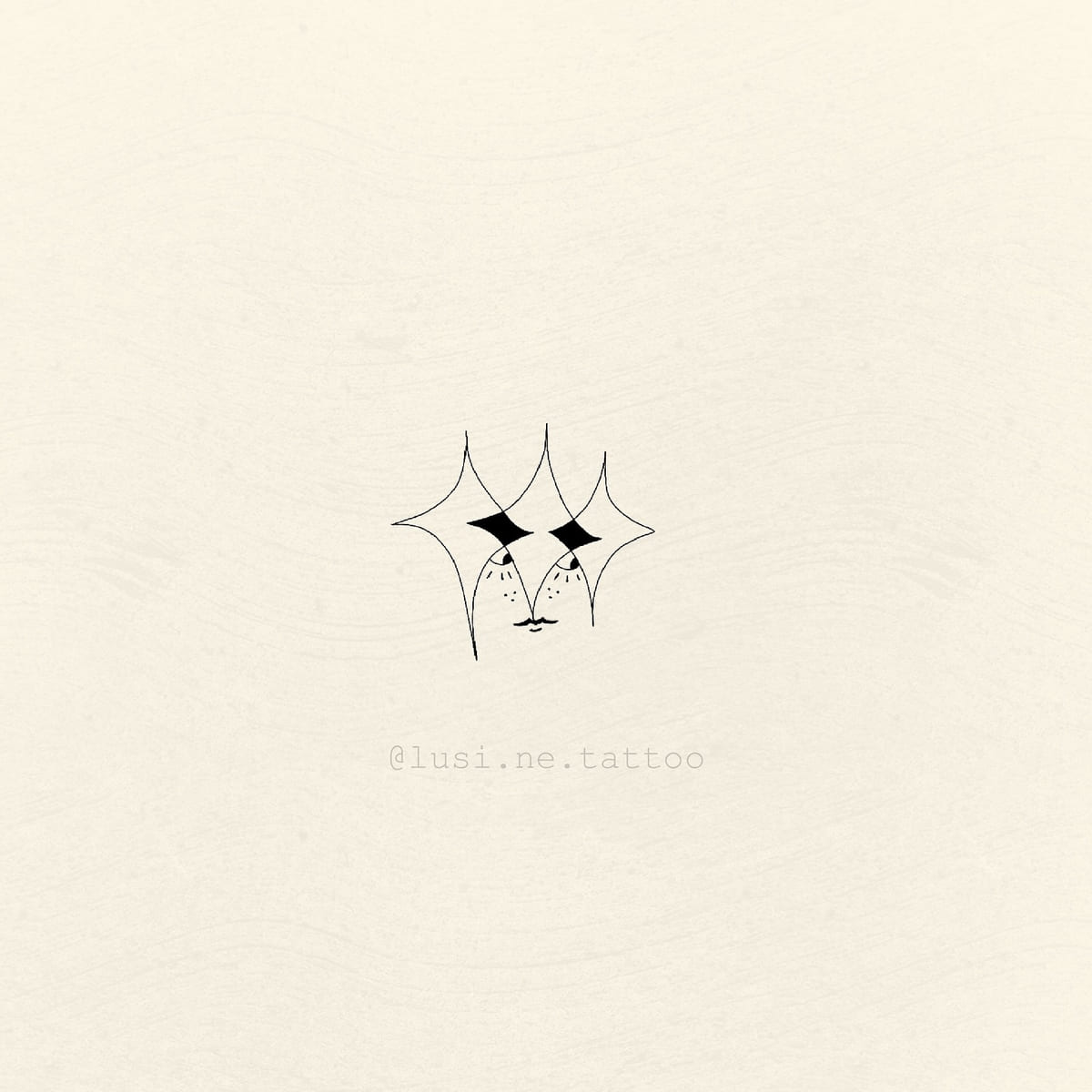 Two sparkles forming a face