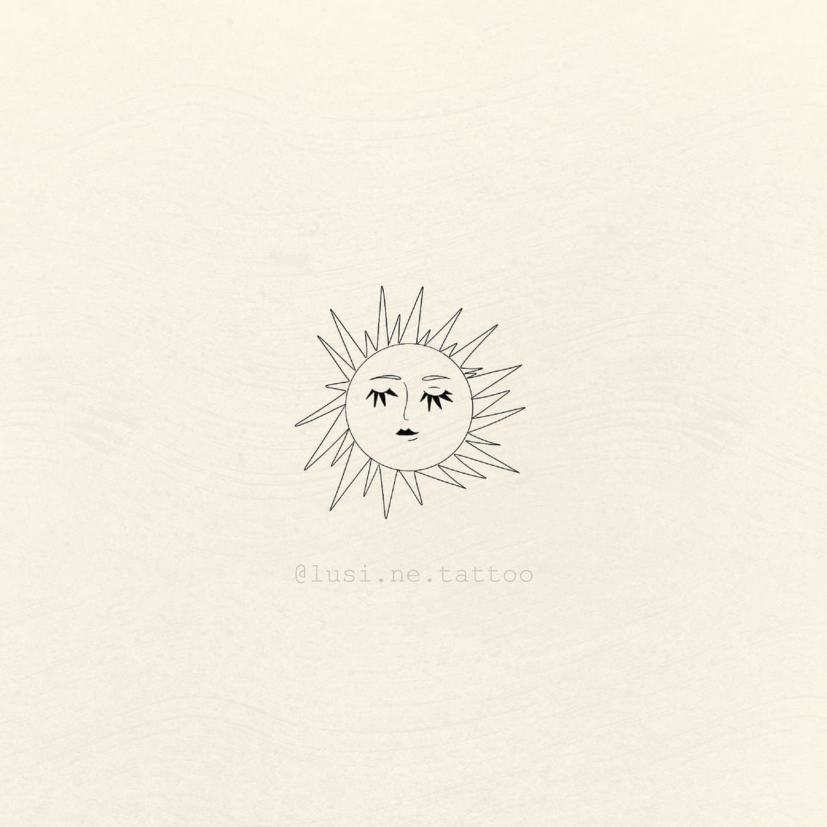 Sun with closed eyes