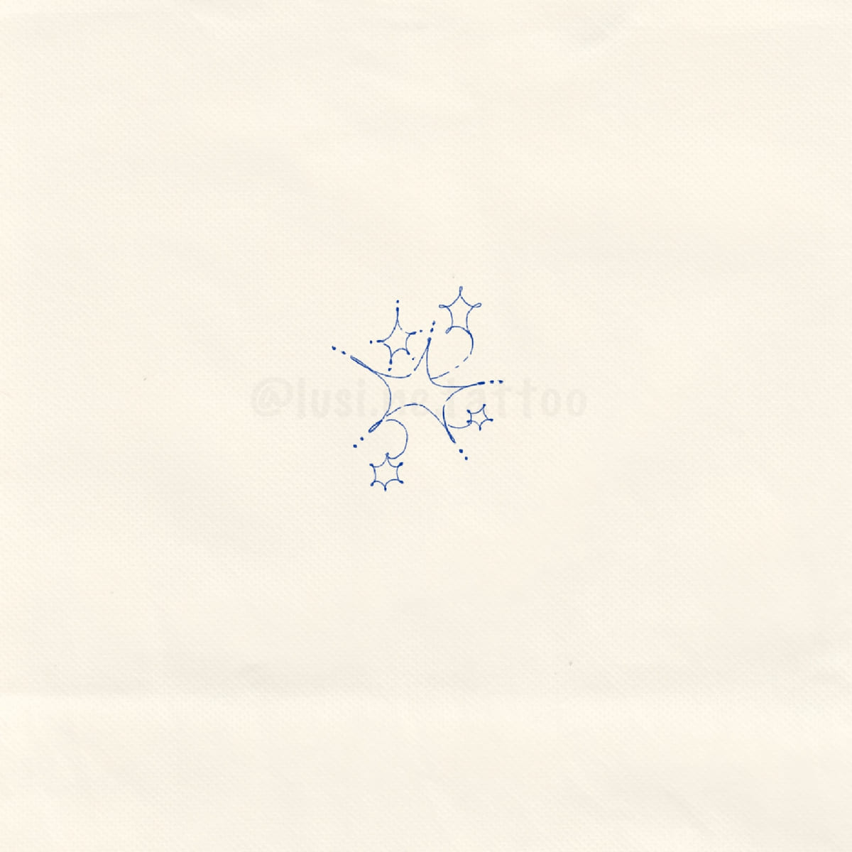Blue starfish of sparkles