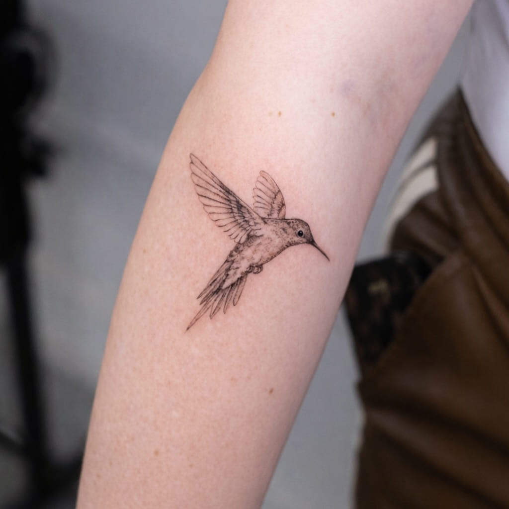 Hummingbird, micro realism, another view