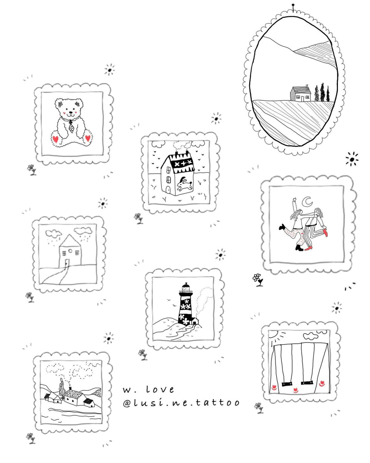 Postcards and stamps